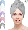 Microfiber Hair Towels Wrap Turban: 5 Packs Curly Hair Quick Dry Towel Set for Women - Hair Drying Towel Hair Dryer Shower Cap & Hair Accessories for Hair Care