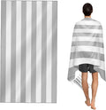 CNMTCCO Large Beach Towel for Adults with Bag - Quick Dry Microfibre - 100% Recycled Towel - Sand Free, Lightweight, Compact (160x90cm, 63x35in) (Light Grey)