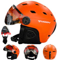 (M(55-58cm), Orange) MOON Goggles Skiing Helmet Integrally-Molded PC+EPS High-Quality Ski Helmet Outdoor Adult Sport Ski Snowboard Skateboard