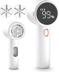 Fabric Shaver, Electric Lint Remover, Rechargeable Lint Shaver, Sweater Defuzzer to Remove Pilling, Battery Operated, 6-blade, 3-speed with LED Display for Clothes, Upholstery, Furniture