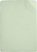 AIMANE® Non Iron Percale 4FT Small Double Fitted Sheet Poly Cotton Easy Care Non Iron Percale 4FT Fitted Bed Sheets Small Double (Duck Egg)