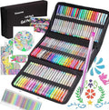 145 Pack Glitter Gel Pens Set 72 Unique Colours & 72 Refills with 1 Colouring Book for Kids Adult Colouring Books Drawing Doodling Crafts Scrapbooking