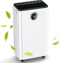 12L/Day Dehumidifier for Home Smart Humidity Control, Digital Display, Laundry & Sleep Modes, 2L Water Tank & Drain Hose, 24H Timer, Child Lock, Low Noise Portable Air Dryer for Bedroom, Bathroom