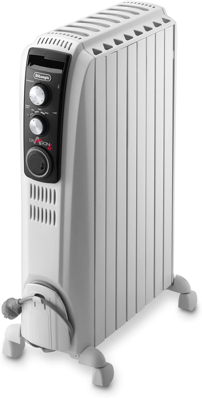De'Longhi Dragon 4 TRD40820T Oil Filled Radiator- White