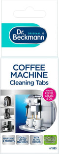 Dr. Beckmann Coffee Machine Cleaning Tabs | Removes coffee grease & oil | 6 tabs