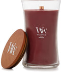 WoodWick Scented Candle with Crackling Wick | Rouge Oud Large Hourglass Candle | Long Burning Candles: Up to 130 Hours | Perfect Gifts for Women