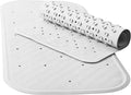Bathroom Bathtub Rubber Bath Mat, Non-Slip Anti-Slip, Anti-Mould, For Inside Bath, Rectangular 74 x 34cm, Suction Cups, Textured Surface, Easy Clean, Off-White, Ideal for Elderly & Children
