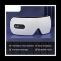 Eye Massager Vibration Massage Hot Compress Bluetooth Music Eye Protection Relieve Fatigue LED Display(B)
