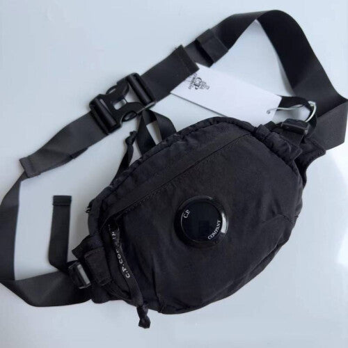 (Black) C P Company Crossbody Chest Bag Street Hip Hop Trendy Waistpa Mens Belt Bag