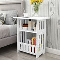 Bedside Table Cabinet Side End Table Nightstand Storage Organizer