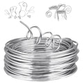 AUAUY 9 Gauge Aluminum Craft Wire, 3mm 50 Feet Bendable Aluminum Wire for Crafts, Crafting Metal Wire for Jewelry Making, Wreath Making, Sculpting, Modelling-Silver