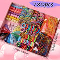 (780Pcs-Pack) 780PCS Girls Hair Accessories, Elastic Hair Ties, Simple Hairpins, Ponytail Holders Rubber Hair Bands, For Birthday Gift