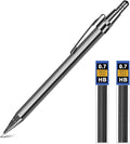 OFFCUP Metal Mechanical Pencils Set, Propelling Drafting Pencil With 2 Tube Lead Refills for School, Engineer Writing, Drawing, Sketching
