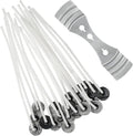 Candle Wicks for Making Candles 20 Pcs 10cm Long Pre-Waxed with Metal Tabs Includes Stainless 3 Hole Wick Holder, Long Burn Time Perfect for Home and DIY Candles