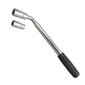 Telescoping Lug Wrench Extendable Wheel Tire Lug Wrench with Sockets 17mm 19mm 21mm 23mm, for Car Van Truck Spare