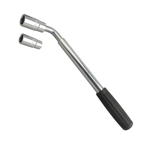 Telescoping Lug Wrench Extendable Wheel Tire Lug Wrench with Sockets 17mm 19mm 21mm 23mm, for Car Van Truck Spare