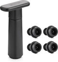 WOTOR Wine Vacuum Pump with 4 Stoppers, Wine Bottle Stopper, Wine Preserver, Reusable Wine Stopper Keeps Wine Fresh, Ideal Wine Accessory Gift