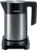 Bosch Sky TWK7203GB 7 Variable Temperature settings & KeepWarm function, Cordless Kettle, 1.7 Litres, Black/Silver