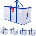 Moving Bags 105 L, 4-Pack Storage Bags with Zipper & Handles, Reusable Moving Boxes Alternatives, Moving Totes, Clear Packing Bags for Travel Duffle College Dorm or Christmas Tree