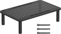 BONTEC Adjustable Monitor Stand, Ergonomic Metal Riser with 3 Height Levels (100/120/140mm), Ventilated Mesh Surface, Up to 20KG Weight Capacity, Cable Management, Laptop & Computer Monitor Riser
