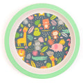 boppi Bamboo 5-Piece Dinnerware Set, Jungle Pattern 2 - Eco-friendly BPA-free dishwasher safe for kids
