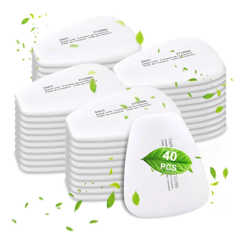 40PCS 5N11 Respirator Filter Cotton, Replacement Particulate Cotton for 6200, 6502, 7502, 6800, and FF402 Series
