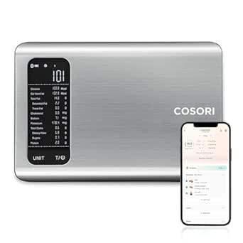 COSORI Smart Kitchen Scales Food with Nutritional Calculator, Nutrition Scale with 19 Nutrients Tracking, Calorie Counting for Weight Loss&Fitness, Free App&Bluetooth, New Year Starts Here