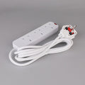 (Three) Electric Uk Plug Socket 3m Extension Lead Cable 13a Outlets Home Use Office