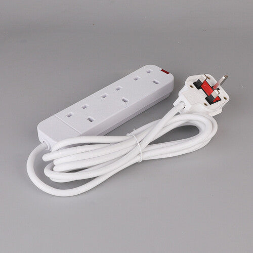 (Three) Electric Uk Plug Socket 3m Extension Lead Cable 13a Outlets Home Use Office