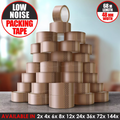 (4 Rolls) STRONG BROWN TAPE 6 ROLLS PARCEL PACKING PACKAGING TAPE CARTON SEALING 48MM 66M