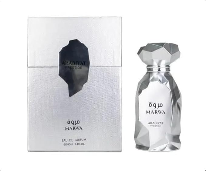 Arabiyat Prestige Marwa Eau de Parfum, 100ml, Silver For Men Made in UAE