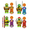 4pcs Teenage Mutant Ninja Turtles fit lego Minifigures Action Figure