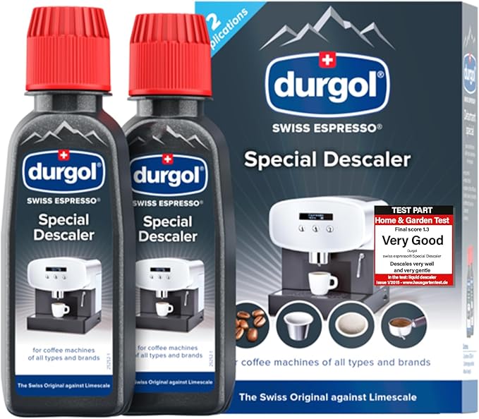 Durgol Swiss Espresso Special Decalcifier for all Coffee Machines, 2 x 125ml