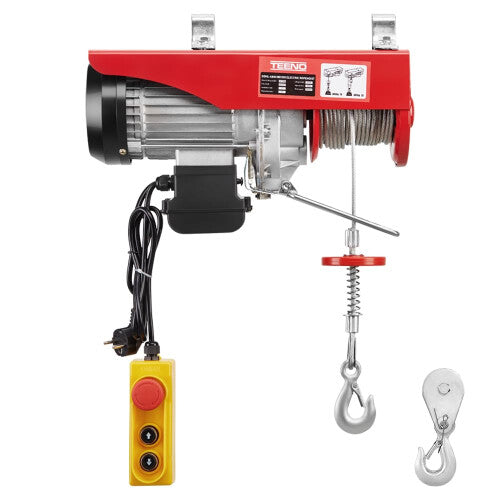 TEENO 1450W Electric Hoist Lift 800 KGS 1760 LBS/ 400KG 880LBS, Overhead Electric Hoist 220V 20M Electric Winch for Garage, Warehouses, COPPER MOTOR