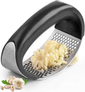 Garlic Press, Professional Garlic Juicer,Manual Garlic Juicer In Stainless Steel, 2024 Kitchen Heavy Duty Mill Garlic Press Set Rocker (1, Black)