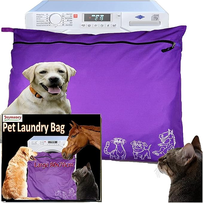 Pet Laundry Bag | Stops Pet Hair Blocking the Washing Machine | Cotton Jumbo Size Wash Bag, YKK Zip, Ideal For Dog Cat Horse[Energy Class A]