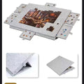 (Grey) 6-in-1 Portable Puzzle Table with 6 Drawer Storage Compartments, Holds Up to 1000pcs Puzzles, Tiltable Kids' Puzzle Desk for Educational Fun
