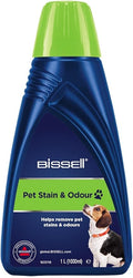 BISSELL Pet Stain & Odour Formula, Carpet Cleaner Solution for Use in Compact Carpet Cleaners, Stain Remover, Rug Cleaner Removes Stains and Neutralized Pet Odours, Pet Carpet Cleaner, 1L, 1085N