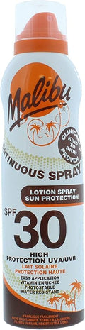 Malibu Sun SPF 30 Continuous Lotion Spray Sunscreen, Vitamin Enriched, Water Resistant, 175ml