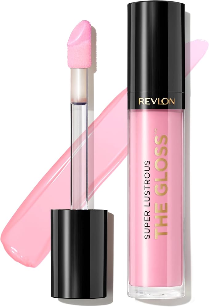 Revlon Super Lustrous Lip Gloss, High Impact Lipcolor with Moisturizing Creamy Formula, Infused with Agave, Moringa Oil, & Cupuacu Butter, Sky Pink (207)