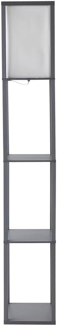 MiniSun | Grey Wooden Floor Lamp with Storage Shelves | Floor Lamps & Torchieres, Home Décor & Improvement Essential | Includes 10W GLS Bulb [3000K Warm White][Energy Class A]