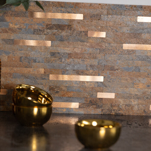 dc fix SLATE AND METAL Self-adhesive Premium Wall Tiles (1 tile)