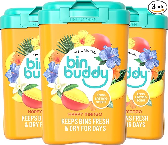 Bin Buddy Surf's Up Bin Freshener Powder 450g, Pack of 3 – Leaves Your Bin Smelling Great – Suitable for Indoor Kitchen, Bathroom, Food Waste Bins and Outdoor Wheelie Bins