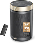 Dreo Electric Heater, 1500W Energy Efficient Space Room Heater, Upgrade Remote Portable Ceramic Fan Heaters, Thermostat, 3 Modes 12H Timer, Overheat & Tip Over Protection, for Bedroom, Atom 316, Gold