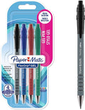Paper Mate FlexGrip Gel Pens | Medium Point (0.7 mm) | Handwriting Pens & Stationery Supplies | BlackBlueRed & Green Ink Pen Set | 4 Count