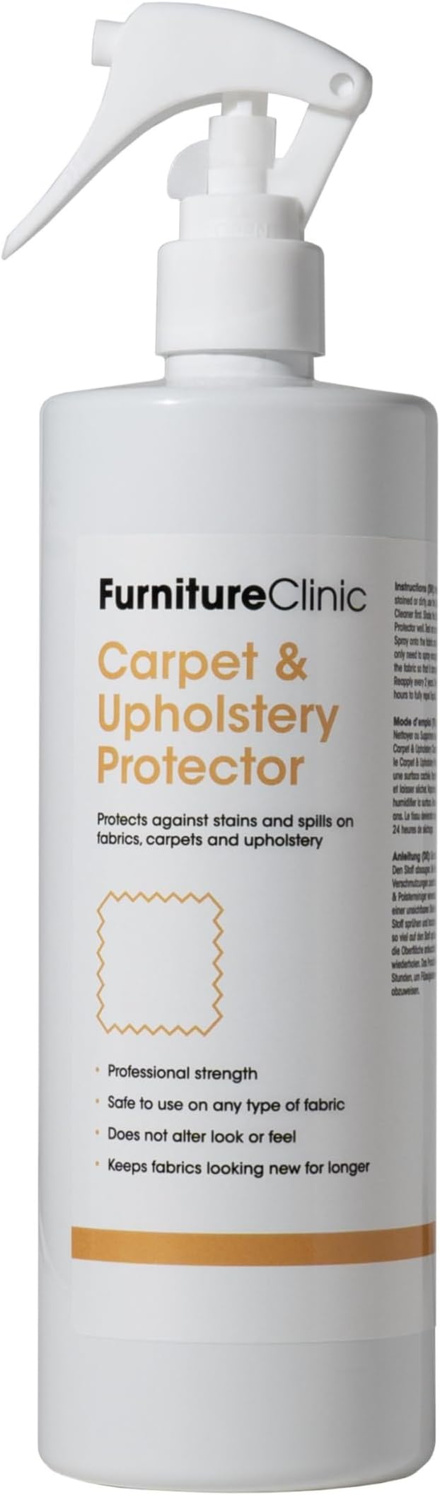 Furniture Clinic Carpet & Upholstery Protector Spray- Repels All Stains and Water - Fabric Protector Spray for Upholstery, Carpets, Sofas, Car Seats, Shoes - 500 ml