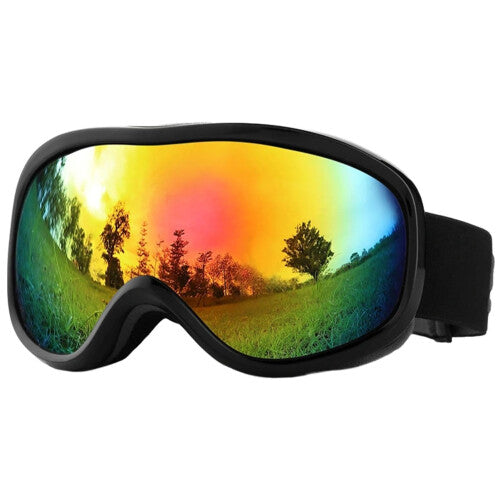 High Definition Ski Goggles for Men and Women | Anti-Fog Cold Weather Eye Protection for Skiing, Cycling, and Skydiving, Black