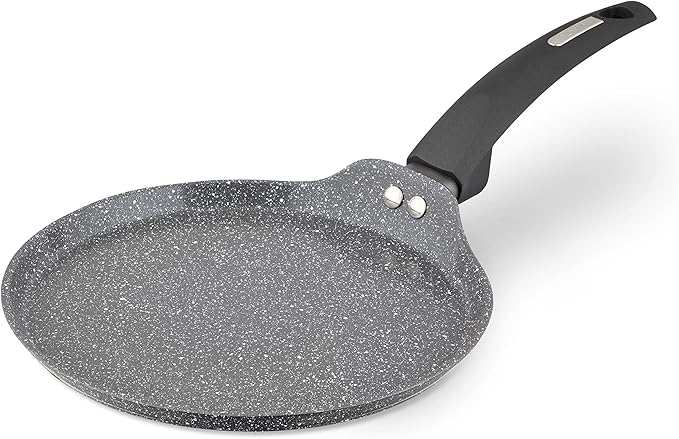 Tower T81287 Cerastone Forged Aluminium Crepe Pan with Ceramic Non-Stick Coating, 25cm, Graphite