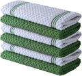Infinitee Xclusives Premium Tea Towels | Pack of 6 | 100% Cotton |38 x 64 cm| Ultra Soft & Highly Absorbent Terry Dish Towels for Kitchen, Bar for Daily Household Cleaning Use |Sturdy Green|