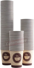100 Paper Cups - Disposable Paper Cups for Hot and Cold Drinks | Eco Freindly Drinking Coffee Cups Disposable | 8oz - 236ml